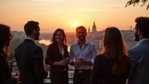 Budapesti rooftop networking