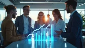 Modern iroda, fejlődő csapat