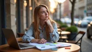 Kávéházi jövőtervezés inspiráló hangulat