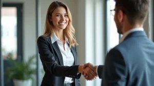 Sikeres interjú pillanat