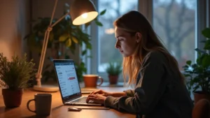 Fiatal laptopos álláskereső